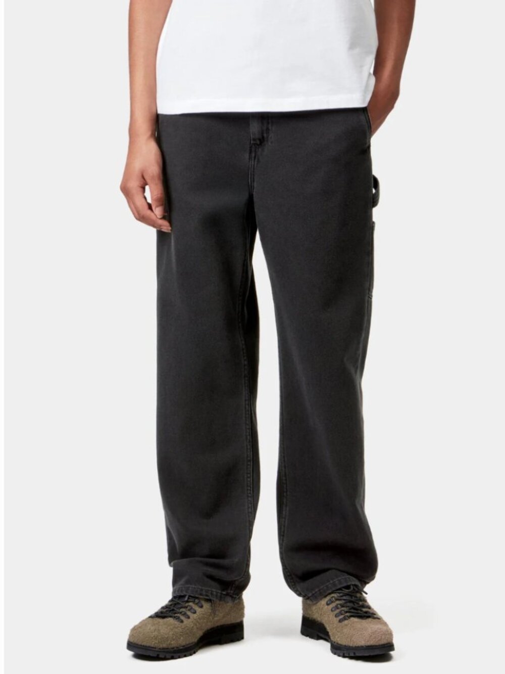 Carhartt WIP Women’s Pierce Pant Black Stone Washed Utility Carpenter Jeans 30